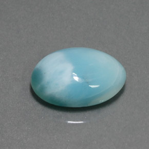 5,41 ctw natürlicher blauer Larimar, Oval Schliff, Lichtundurchlässig