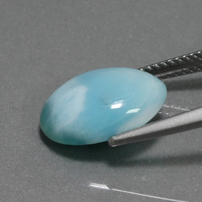 5,41 ctw natürlicher blauer Larimar, Oval Schliff, Lichtundurchlässig