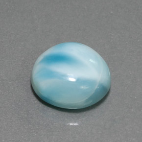 6,42 ctw natürlicher blauer Larimar, Rundschliff, Lichtundurchlässig