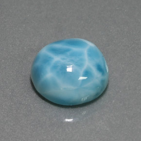 7,40 ctw natürlicher blauer Larimar, Rundschliff, Lichtundurchlässig
