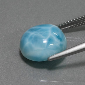 7,40 ctw natürlicher blauer Larimar, Rundschliff, Lichtundurchlässig
