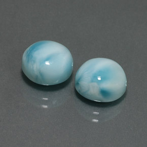  ct natürliche blauer Larimar-Edelsteine, Rundschliff, Lichtundurchlässig