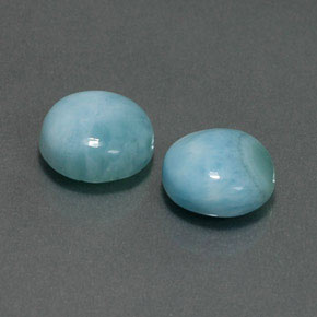  ct natürliche blauer Larimar-Edelsteine, Rundschliff, Lichtundurchlässig