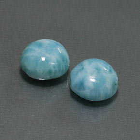  ct natürliche Blau Larimar-Edelsteine, Rund Schliff, Lichtundurchlässig