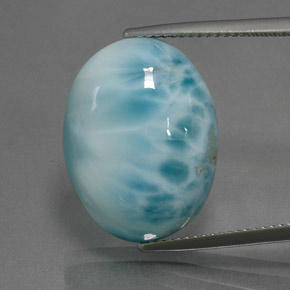 9,17 ctw natürlicher Blau Larimar, Oval Schliff, Lichtundurchlässig