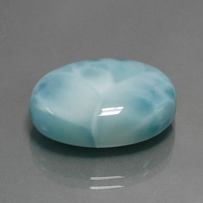 24,16 ctw natürlicher blauer Larimar, Oval Schliff, Lichtundurchlässig