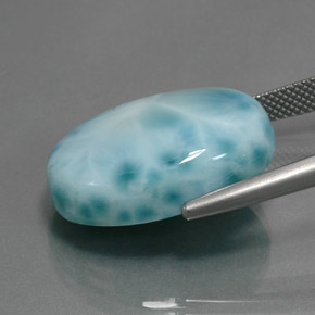 24,16 ctw natürlicher blauer Larimar, Oval Schliff, Lichtundurchlässig