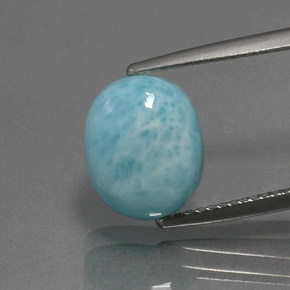 4,73 ctw natürlicher blauer Larimar, Oval Schliff, Lichtundurchlässig
