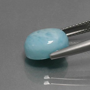4,73 ctw natürlicher blauer Larimar, Oval Schliff, Lichtundurchlässig