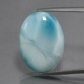 9,17 ctw natürlicher Blau Larimar, Oval, Lichtundurchlässig