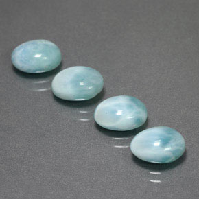  ct natürliche grün-blau Larimar-Edelsteine, Oval Schliff, Lichtundurchlässig
