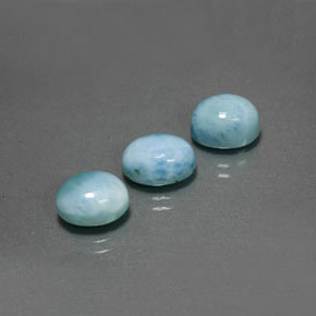  ct natürliche blauer Larimar-Edelsteine, Oval Schliff, Lichtundurchlässig