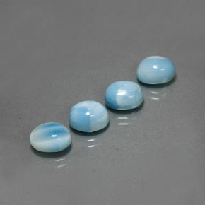 ct natürliche Blau Larimar-Edelsteine, Oval Schliff, Lichtundurchlässig