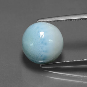 5,36 ctw natürlicher blauer Larimar, Rundschliff, Lichtundurchlässig