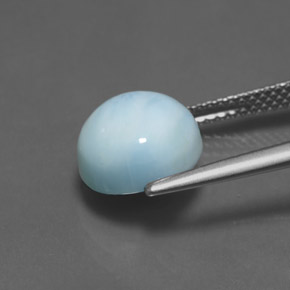 4,41 ctw natürlicher blauer Larimar, Rundschliff, Lichtundurchlässig