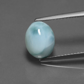 9,17 ctw natürlicher Blau Larimar, Oval Schliff, Lichtundurchlässig