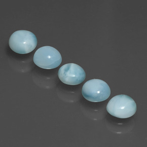  ct natürliche blauer Larimar-Edelsteine, Rundschliff, Lichtundurchlässig