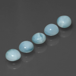 ct natürliche blauer Larimar-Edelsteine, Rundschliff, Lichtundurchlässig