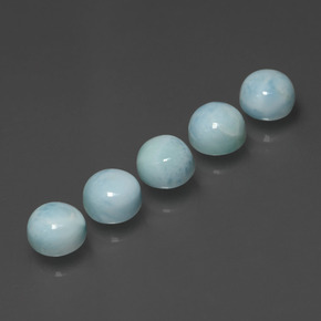  ct natürliche blauer Larimar-Edelsteine, Rundschliff, Lichtundurchlässig