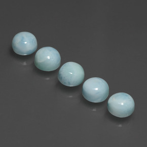  ct natürliche blauer Larimar-Edelsteine, Rundschliff, Lichtundurchlässig