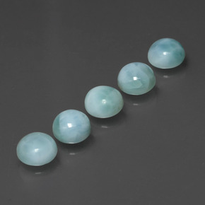  ct natürliche blauer Larimar-Edelsteine, Rundschliff, Lichtundurchlässig