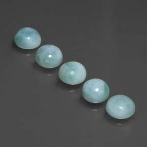  ct natürliche blauer Larimar-Edelsteine, Rundschliff, Lichtundurchlässig