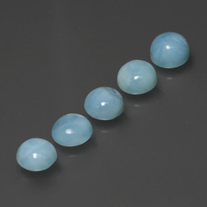  ct natürliche Blau Larimar-Edelsteine, Rund Schliff, Lichtundurchlässig