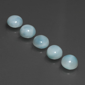  ct natürliche blauer Larimar-Edelsteine, Rundschliff, Lichtundurchlässig