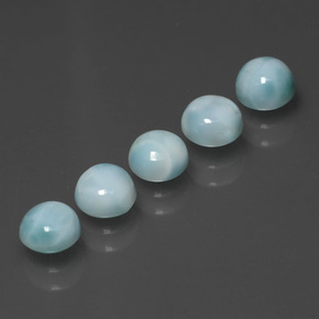  ct natürliche blauer Larimar-Edelsteine, Rundschliff, Lichtundurchlässig