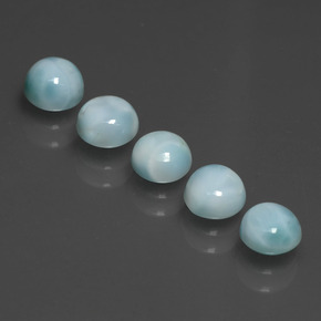  ct natürliche blauer Larimar-Edelsteine, Rundschliff, Lichtundurchlässig