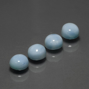 ct natürliche Blau Larimar-Edelsteine, Rund Schliff, Lichtundurchlässig
