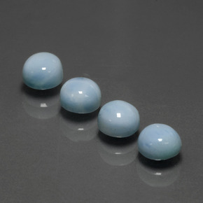  ct natürliche Blau Larimar-Edelsteine, Rund Schliff, Lichtundurchlässig