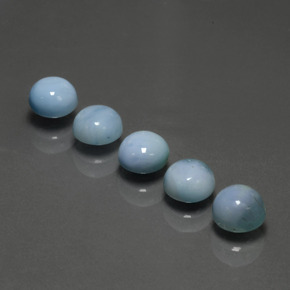  ct natürliche blauer Larimar-Edelsteine, Rundschliff, Lichtundurchlässig