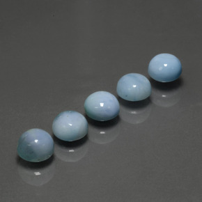  ct natürliche blauer Larimar-Edelsteine, Rundschliff, Lichtundurchlässig