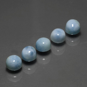  ct natürliche Blau Larimar-Edelsteine, Rund Schliff, Lichtundurchlässig