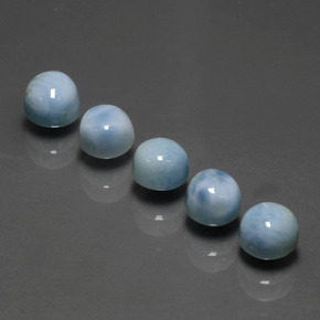  ct natürliche Blau Larimar-Edelsteine, Rund Schliff, Lichtundurchlässig