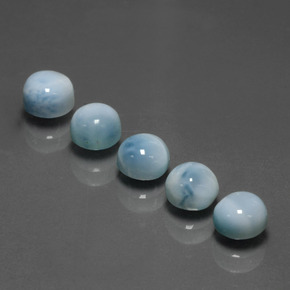  ct natürliche Blau Larimar-Edelsteine, Rund Schliff, Lichtundurchlässig
