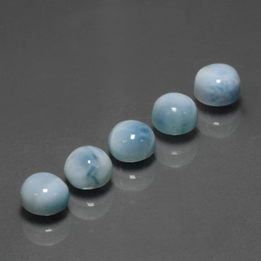  ct natürliche Blau Larimar-Edelsteine, Rund Schliff, Lichtundurchlässig