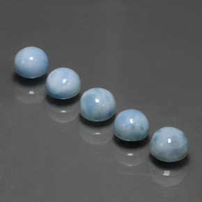  ct natürliche Blau Larimar-Edelsteine, Rund Schliff, Lichtundurchlässig