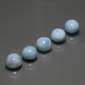  ct natürliche Blau Larimar-Edelsteine, Rund Schliff, Lichtundurchlässig