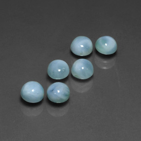  ct natürliche blauer Larimar-Edelsteine, Rundschliff, Lichtundurchlässig