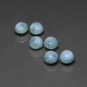  ct natürliche blauer Larimar-Edelsteine, Rundschliff, Lichtundurchlässig