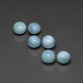  ct natürliche blauer Larimar-Edelsteine, Rundschliff, Lichtundurchlässig
