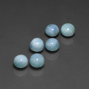 ct natürliche blauer Larimar-Edelsteine, Rundschliff, Lichtundurchlässig