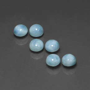  ct natürliche blauer Larimar-Edelsteine, Rundschliff, Lichtundurchlässig