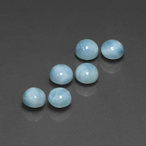  ct natürliche blauer Larimar-Edelsteine, Rundschliff, Lichtundurchlässig