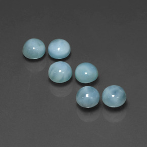  ct natürliche Blau Larimar-Edelsteine, Rund Schliff, Lichtundurchlässig