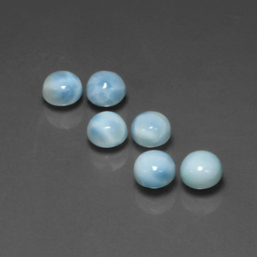 ct natürliche Blau Larimar-Edelsteine, Rund Schliff, Lichtundurchlässig