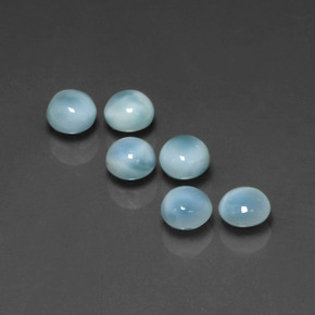  ct natürliche blauer Larimar-Edelsteine, Rundschliff, Lichtundurchlässig