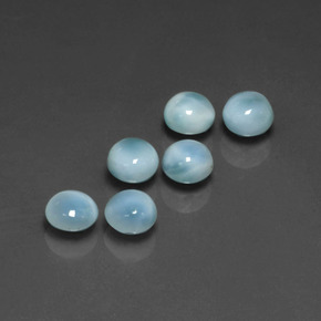  ct natürliche blauer Larimar-Edelsteine, Rundschliff, Lichtundurchlässig